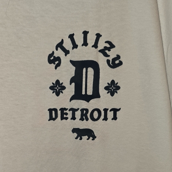 Detroit Tigers Collab With Stiiizy Cannabis Tee White Made In USA NIB LOT A - Picture 5 of 5
